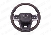 Toyota Land Cruiser LC 200 2007 - 2012 Руль коричневое дерево с хромированными элементами