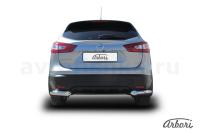 Защита заднего бампера "уголки" Arbori d76 NISSAN QASHQAI 2014-