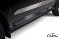 Защита штатных порогов Arbori d76 труба черная TOYOTA HILUX 2008-2011