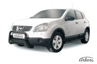 Защита передняя Arbori d57 низкая черная NISSAN QASHQAI +2 2007-2011