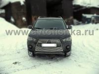 Mitsubishi Outlander XL (10-) накладка на решетку радиатора верхняя часть