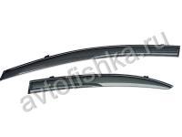 Honda Civic седан (06-11) дефлекторы боковых окон темные, ветровики Mugen, комплект 4 шт.