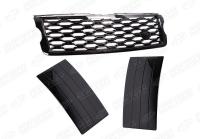 Land Rover Range Rover 4 поколение 2012 - 2017 Решетка радиатора черная с черными жабрами стиль 2018 Range Rover Vogue.