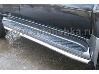 Toyota Land Cruiser Prado 120 пороги боковые, труба 42 мм