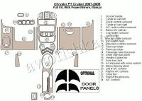 Декоративные накладки салона Chrysler PT Cruiser 2001-2005 полный набор, с Power Mirrors, ручной, 23 элементов.