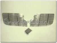 Toyota Land Cruiser Prado 120 (02-) накладки на решетку радиатора, хромированные, комплект 2 шт.