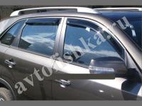 Дефлекторы боковых окон EGR 4 части темные Kia Sorento 2009-