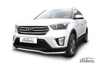 Защита переднего бампера Arbori d57 "волна" HYUNDAI Creta 4WD 2016-