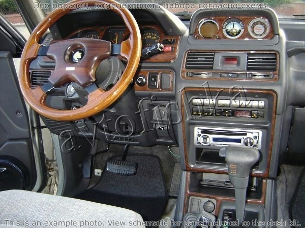 Декоративные накладки салона Mitsubishi Pajero/Montero 1991-1999 полный набор, 9 элементов.