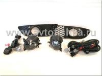Mitsubishi Lancer 10 (2007-2012) противотуманные фары лев. + прав., провода, рамки, полный установочный комплект.