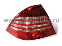 Mercedes S W220 фонари задние светодиодные красно-хромированные, комплект 2 шт.