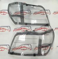 Защита передних фар карбон Toyota Land Cruiser Prado 90 1996-2002