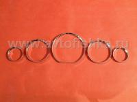 Mercedes W140 (92-99) декоративные накладки комбинации приборов, кольца хромированные.