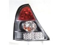 Renault Clio хэтчбек (01-) фонари задние светодиодные, черно-хромированные