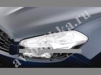 Защита передних фар прозрачная Nissan Qashqai 2010-