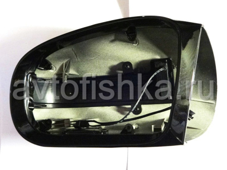 Mercedes W220, W215 корпуса боковых зеркал черные, со светодиодными поворотниками и подсветкой Welcome, дизайн SL-class, комплект 2 шт.