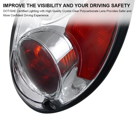 Chrysler PT Cruiser (2001-2005) фонари задние красно-хромированные Altezza стиль