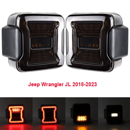 Jeep Wrangler JL RUBICON (18-23) фонари задние светодиодные тонированные