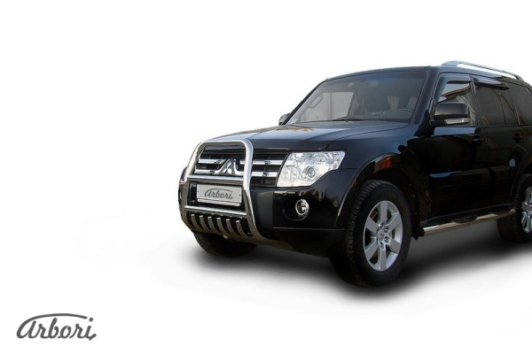 Защита передняя Arbori d57 высокая с защитой картера MITSUBISHI PAJERO IV 2006-