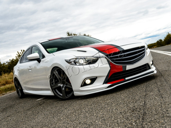 Mazda 6 (13 – 18) сплиттер передний под стандартный бампер