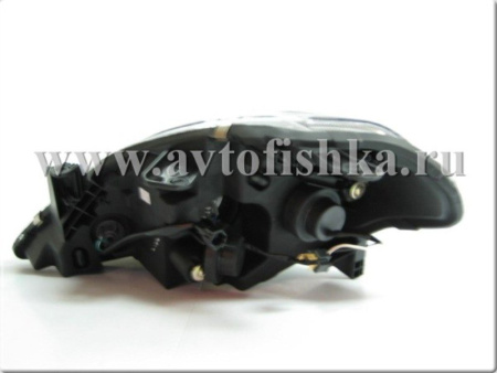 Nissan Tiida (04-) фары передние линзовые черные, комплект 2 шт.