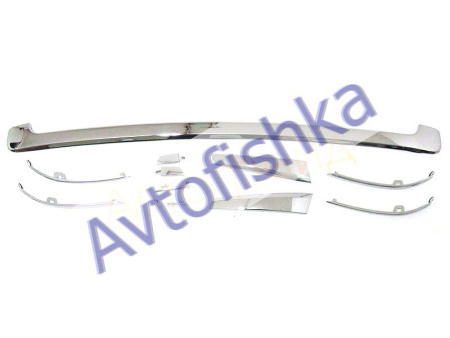 Toyota LandCruiser Prado 150 (10-) комплект хромированных накладок на решетку радиатора, комплект 11 предметов