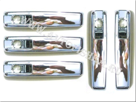 Mercedes G-class W463 (90-02) накладки на ручки дверей хромировнные, комплект 5 шт.
