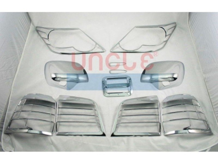 Lexus LX570 (08-) комплект хромированных накладок, комплект 11 предметов.