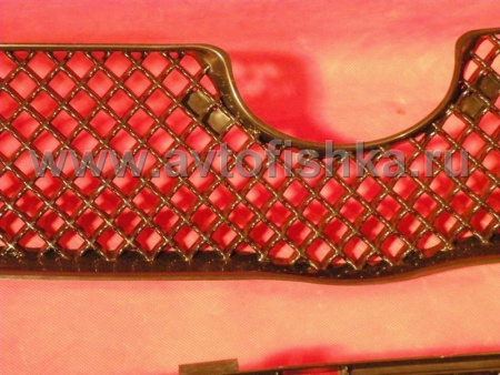 Toyota Corolla (06-) накладка на решетку радиатора и решетка переднего бампера черные, комплект 2 шт.