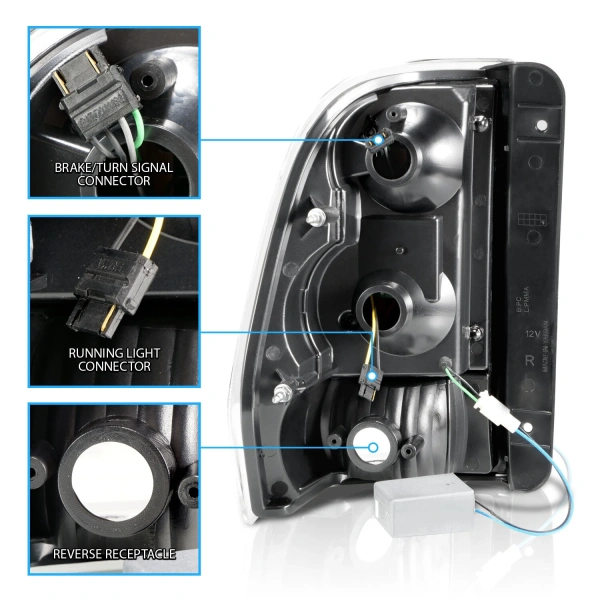 Chevrolet Trailblazer (01-09) фонари задние темные LED