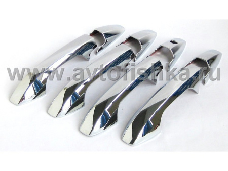 Honda CR-V III (06-) накладки хромированные на ручки дверей пластиковые, комплект 4 шт.