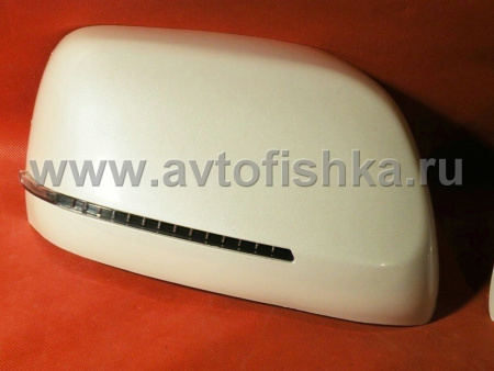 Toyota Land Cruiser 200, Lexus LX 570 (08-) корпуса боковых зеркал со светодиодными поворотниками, под покраску, комплект 2 шт.