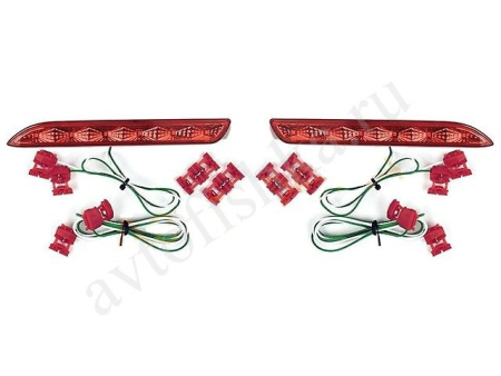 Lexus RX300/GX470 (98-03) фонари задние противотуманные светодиодные красные, в задний бампер, комплект 2 шт.