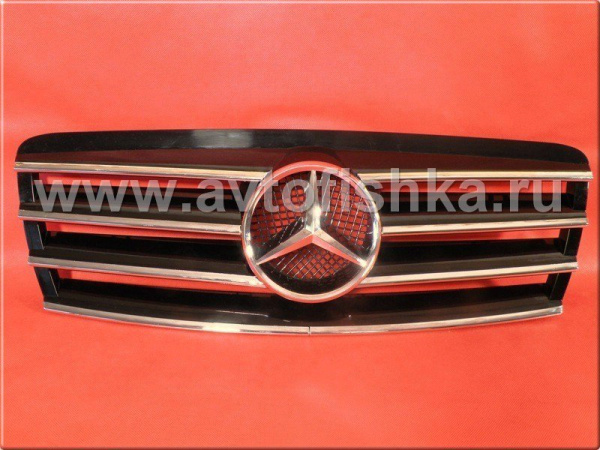 Mercedes E W210 (95-99) решетка радиатора черная, дизайн Big Star "Авангард" (Avangard).