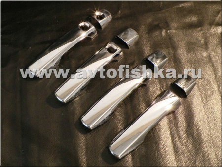 Toyota Land Cruiser 200 (08-15) накладки на ручки дверей хромированные, комплект 4 шт.