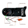 Toyota FJ Cruiser (07-14) хром светодиодные динамические поворотники с ДХО, комплект 2 шт.