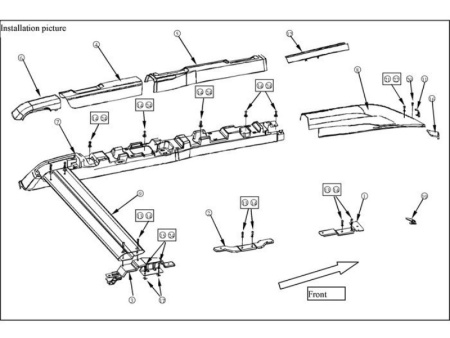 Nissan X-Trail T31 (07-) рейлинги продольные на крышу, дизайн "Оригинал", установочный комплект.