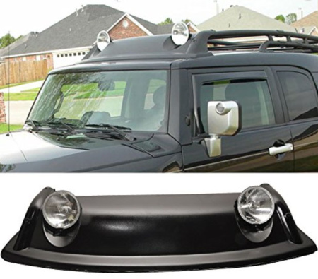 Toyota FJ Cruiser (07-18) обтекатель на крышу (козырек) c противотуманными фарами