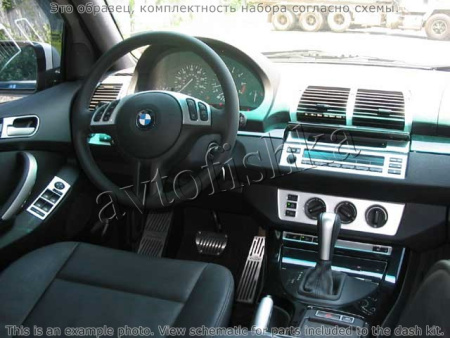 BMW X5 2000-2006 декоративные накладки (отделка салона) под дерево, карбон, алюминий