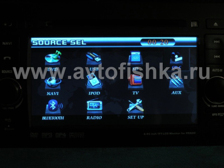 Toyota Prado 120 автомагнитола с GPS навигацией, штатное головное устройство с HD экраном 7 дюймов, PMS TBD-8086GB