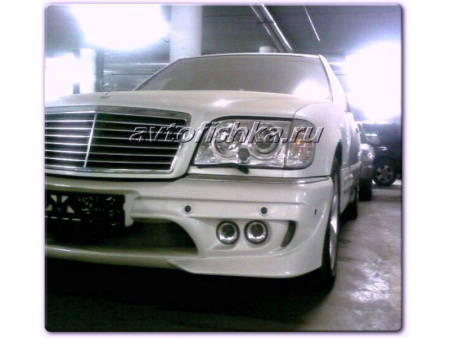 Mercedes S W140 (92-99) фары передние линзовые хромированные, комплект 2 шт.