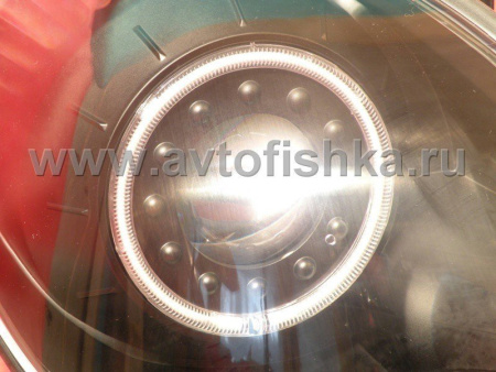 Lexus GS300, GS400, GS430, Toyota Aristo (97-05) фары передние линзовые черные со светящимися ободками, комплект 2 шт.