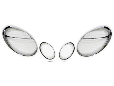 Mercedes-Benz W211 E-class рамки передних фар хромированные, комплект 4 шт.