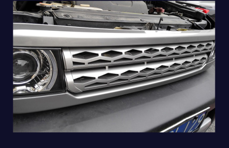 Toyota FJ Cruiser (07-15) фары линзовые в комплекте с решеткой радиатора, дизайн №1