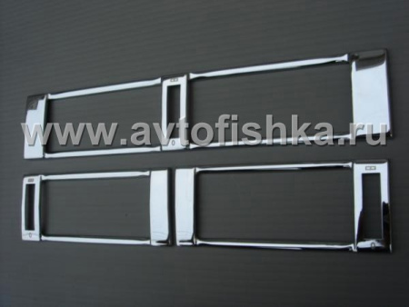 Mercedes W124 (84-95) декоративные накладки дефлекторов отопителя хромированные, комплект 3 шт.