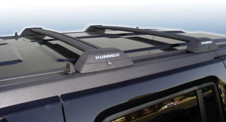 Hummer H3 (05-) рейлинги поперечные с замками, алюминиевые - багажник на крышу