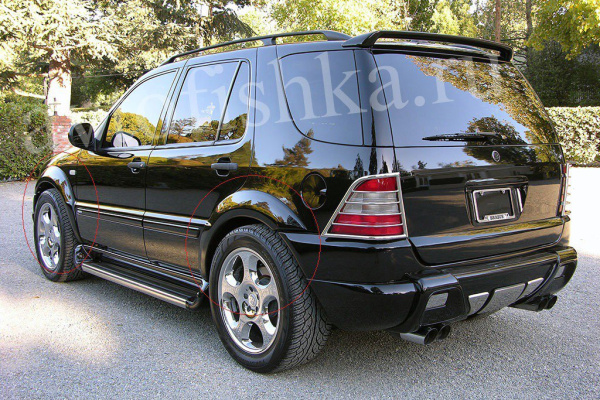 Mercedes ML-Class W163 (97-05) Расширители арок BRABUS (комплект, 4 части)