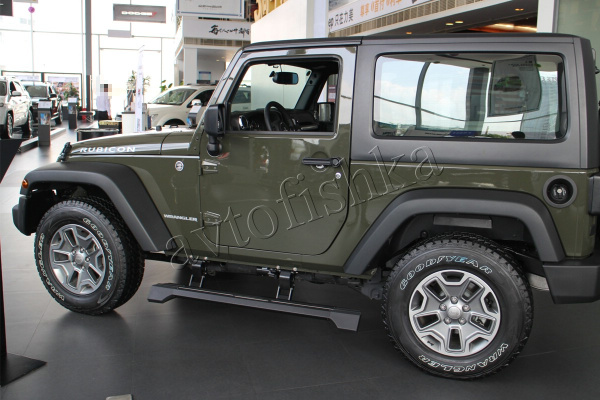 Jeep Wrangler JK 2 door Sahara Rubicon 2011-2017 штатные выезжающие электропороги автоматические