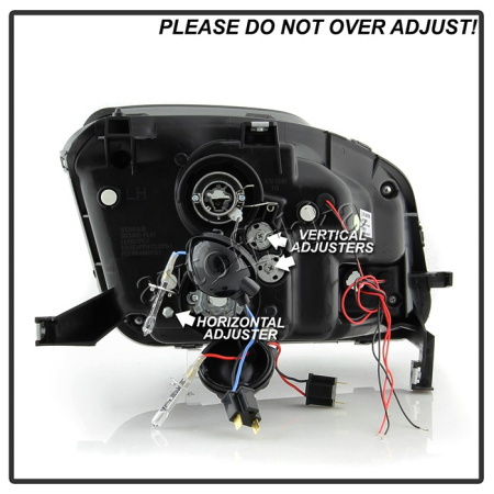 Honda Prelude (96-01) фары передние линзовые хромированные, со светящимися ободками, комплект 2 шт.