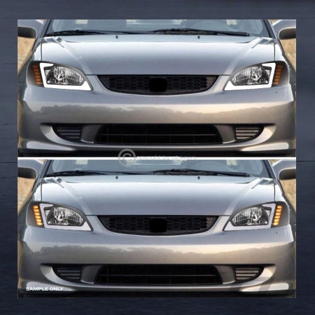 Honda Civic Ferio ES, ET (01-03) фары передние черные LED купе и седан 